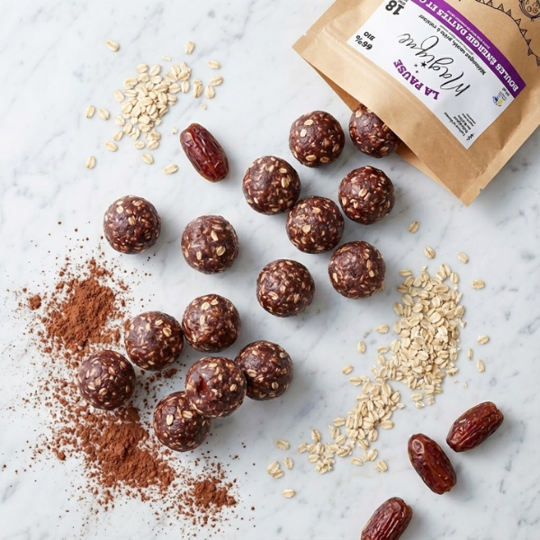 Boules énergie dattes et cacao