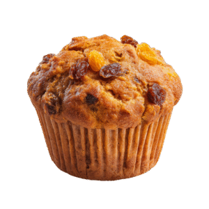 Muffins aux carottes et raisins dorés (18 portions)