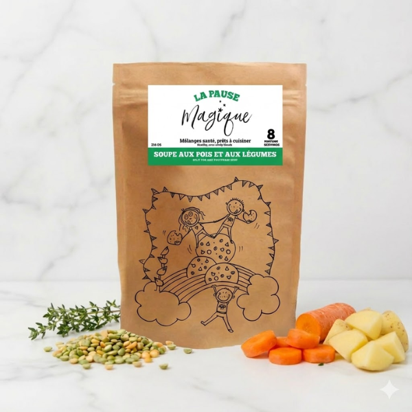 Soupe aux pois et légumes